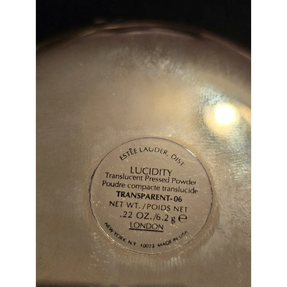 VTG 1996 Estee Lauder Sept. Angel Lucidity‎ Pressed Powder Compact NEW Sapphire